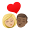Kiss- Woman- Man- Medium-Light Skin Tone- Medium-Dark Skin Tone emoji on Emojione